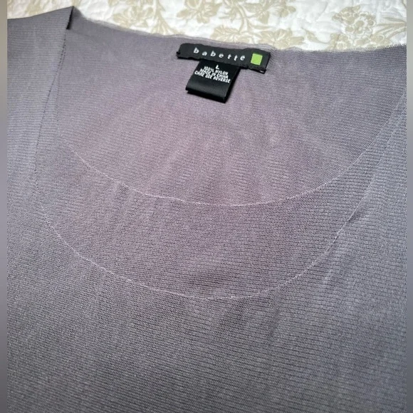 Babette San Francisco Y2K Mesh Sheer Top Shirt 3/4 Sleeve, size large Fairycore - Picture 2 of 15